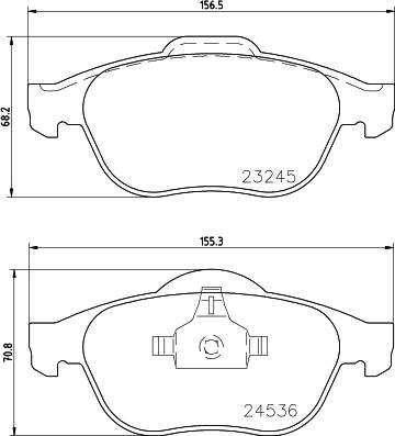 HELLA 8DB 355 009-101 - Тормозные колодки, дисковые, комплект parts5.com