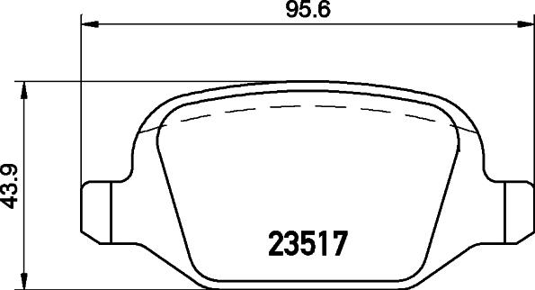 HELLA 8DB 355 009-361 - Тормозные колодки, дисковые, комплект parts5.com