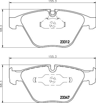 HELLA 8DB 355 009-271 - Тормозные колодки, дисковые, комплект parts5.com