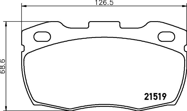 HELLA 8DB 355 005-861 - Тормозные колодки, дисковые, комплект parts5.com