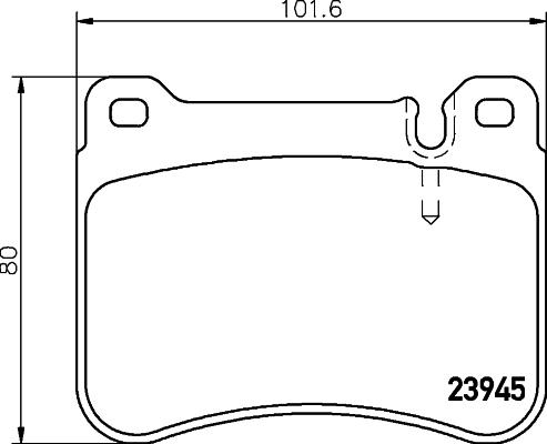 HELLA 8DB 355 006-541 - Тормозные колодки, дисковые, комплект parts5.com