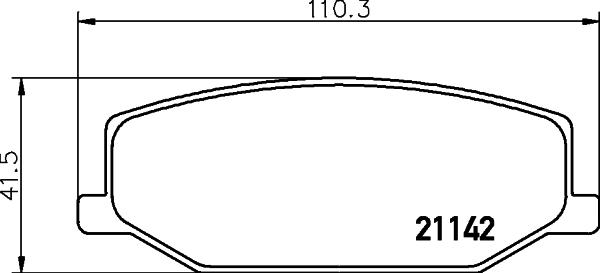 HELLA 8DB 355 006-161 - Тормозные колодки, дисковые, комплект parts5.com