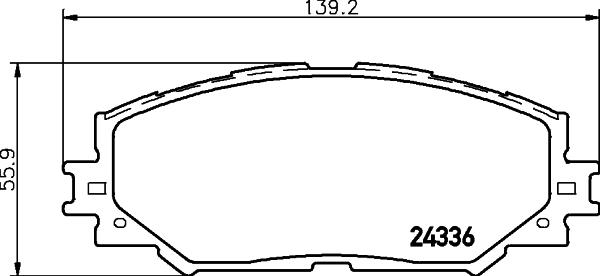 HELLA 8DB 355 006-861 - Тормозные колодки, дисковые, комплект parts5.com