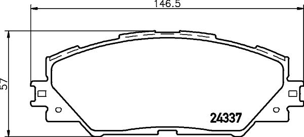 HELLA 8DB 355 006-871 - Тормозные колодки, дисковые, комплект parts5.com