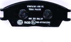 HELLA 8DB 355 006-271 - Тормозные колодки, дисковые, комплект parts5.com