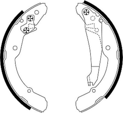 HELLA 8DB 355 001-691 - Комплект тормозных колодок, барабанные parts5.com