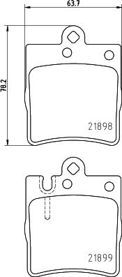 HELLA 8DB 355 008-451 - Тормозные колодки, дисковые, комплект parts5.com