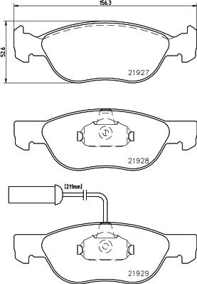 HELLA 8DB 355 007-901 - Тормозные колодки, дисковые, комплект parts5.com