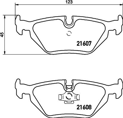 HELLA 8DB 355 007-511 - Тормозные колодки, дисковые, комплект parts5.com