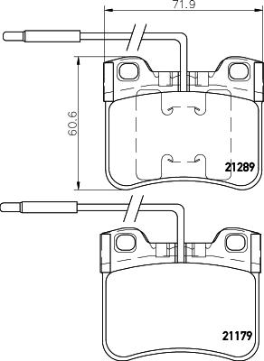 HELLA 8DB 355 007-811 - Тормозные колодки, дисковые, комплект parts5.com