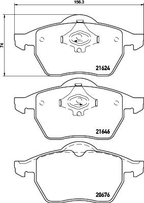 HELLA 8DB 355 007-881 - Тормозные колодки, дисковые, комплект parts5.com