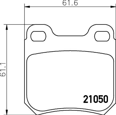 HELLA 8DB 355 007-381 - Тормозные колодки, дисковые, комплект parts5.com