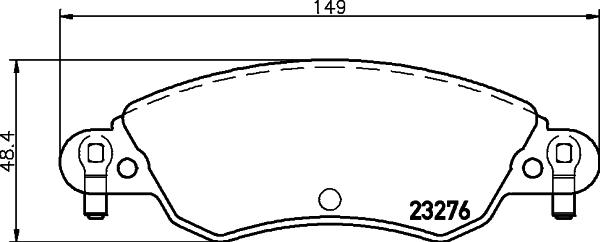 HELLA 8DB 355 019-431 - Тормозные колодки, дисковые, комплект parts5.com