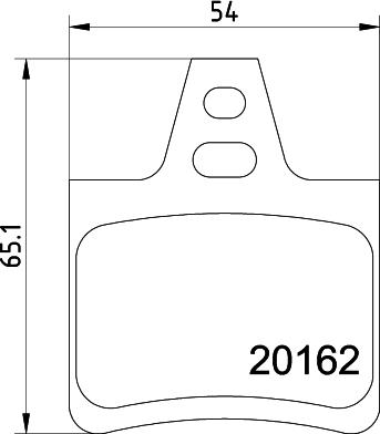 HELLA 8DB 355 019-011 - Тормозные колодки, дисковые, комплект parts5.com