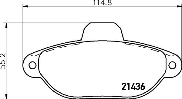 HELLA 8DB 355 019-151 - Тормозные колодки, дисковые, комплект parts5.com