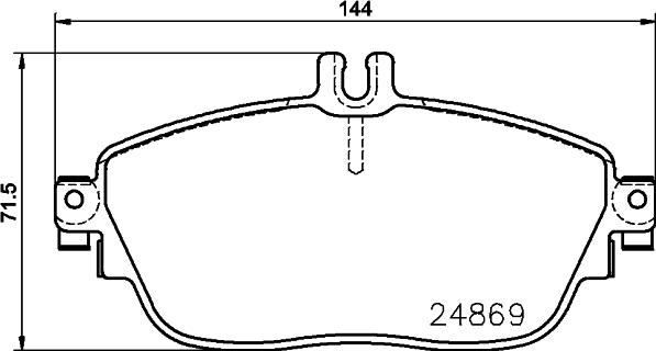 HELLA 8DB 355 019-721 - Тормозные колодки, дисковые, комплект parts5.com