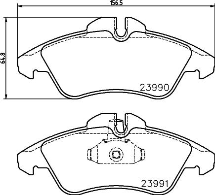 HELLA 8DB 355 014-481 - Тормозные колодки, дисковые, комплект parts5.com