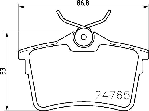 HELLA 8DB 355 014-081 - Тормозные колодки, дисковые, комплект parts5.com