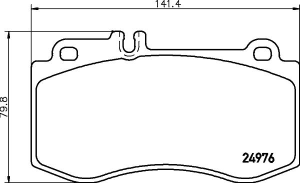 HELLA 8DB 355 014-821 - Тормозные колодки, дисковые, комплект parts5.com