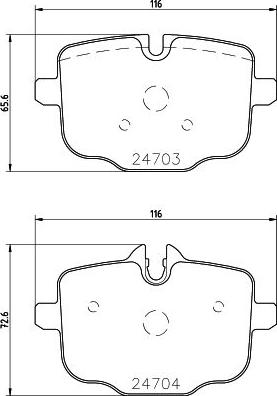 HELLA 8DB 355 014-361 - Тормозные колодки, дисковые, комплект parts5.com