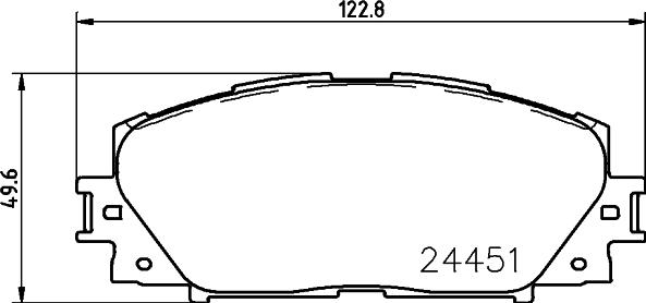 HELLA 8DB 355 014-311 - Тормозные колодки, дисковые, комплект parts5.com