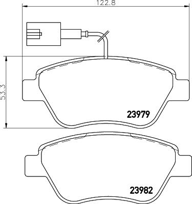 HELLA 8DB 355 015-491 - Тормозные колодки, дисковые, комплект parts5.com