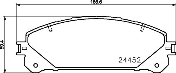 HELLA 8DB 355 015-461 - Тормозные колодки, дисковые, комплект parts5.com