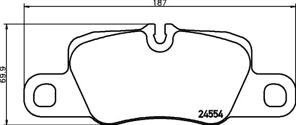 HELLA 8DB 355 015-651 - Тормозные колодки, дисковые, комплект parts5.com