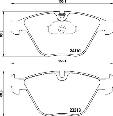 HELLA 8DB 355 015-601 - Тормозные колодки, дисковые, комплект parts5.com