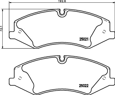 HELLA 8DB 355 015-081 - Тормозные колодки, дисковые, комплект parts5.com