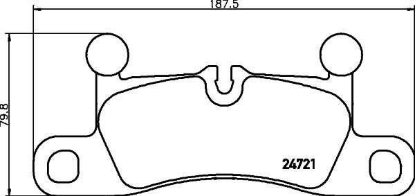 HELLA 8DB 355 015-101 - Тормозные колодки, дисковые, комплект parts5.com