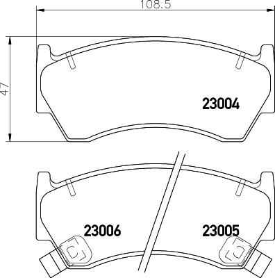 HELLA 8DB 355 016-661 - Тормозные колодки, дисковые, комплект parts5.com