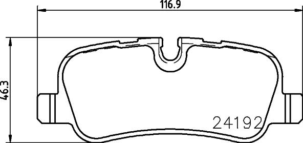 HELLA 8DB 355 016-181 - Тормозные колодки, дисковые, комплект parts5.com