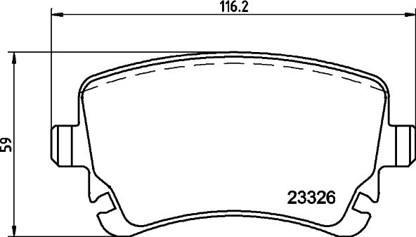 HELLA 8DB 355 010-971 - Тормозные колодки, дисковые, комплект parts5.com