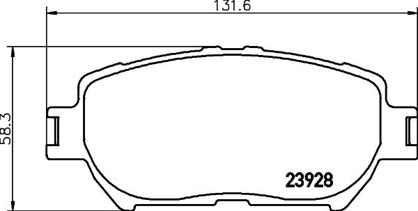 HELLA 8DB 355 010-431 - Тормозные колодки, дисковые, комплект parts5.com