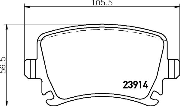 HELLA 8DB 355 010-601 - Тормозные колодки, дисковые, комплект parts5.com