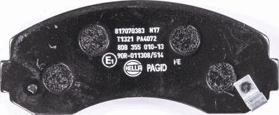 HELLA 8DB 355 010-131 - Тормозные колодки, дисковые, комплект parts5.com