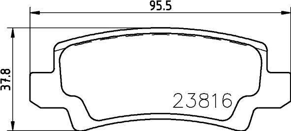 HELLA 8DB 355 010-841 - Тормозные колодки, дисковые, комплект parts5.com