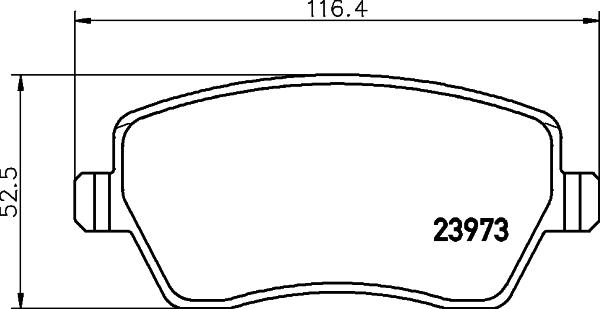 HELLA 8DB 355 010-851 - Тормозные колодки, дисковые, комплект parts5.com