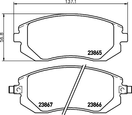 HELLA 8DB 355 010-211 - Brake Pad Set, disc brake parts5.com