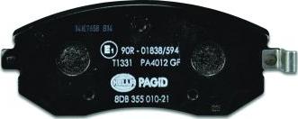 HELLA 8DB 355 010-211 - Тормозные колодки, дисковые, комплект parts5.com