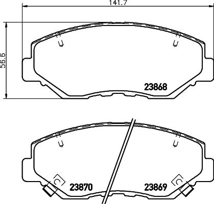 HELLA 8DB 355 010-231 - Тормозные колодки, дисковые, комплект parts5.com