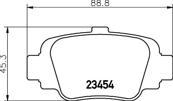 HELLA 8DB 355 011-551 - Тормозные колодки, дисковые, комплект parts5.com