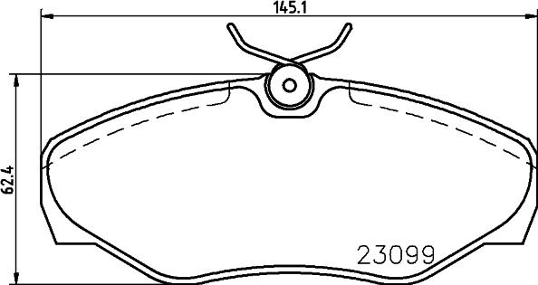 HELLA 8DB 355 011-091 - Тормозные колодки, дисковые, комплект parts5.com