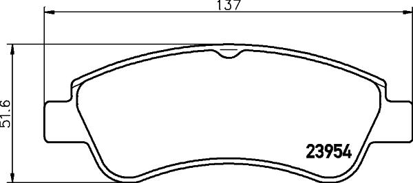 HELLA 8DB 355 011-071 - Тормозные колодки, дисковые, комплект parts5.com