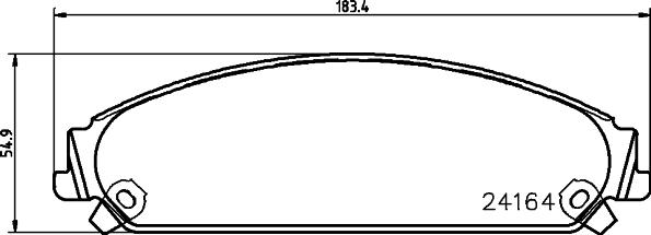 HELLA 8DB 355 011-891 - Тормозные колодки, дисковые, комплект parts5.com