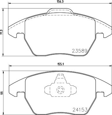 HELLA 8DB 355 011-811 - Тормозные колодки, дисковые, комплект parts5.com