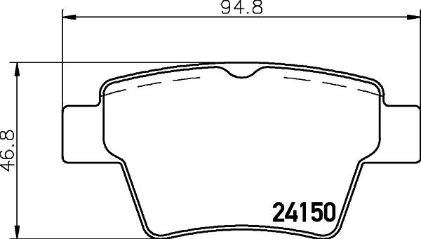 HELLA 8DB 355 011-821 - Тормозные колодки, дисковые, комплект parts5.com