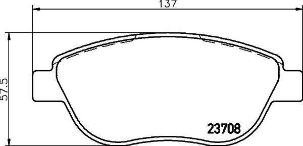 HELLA 8DB 355 011-331 - Тормозные колодки, дисковые, комплект parts5.com