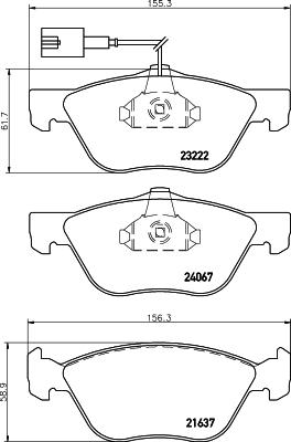 GMC 2322201 - Тормозные колодки, дисковые, комплект parts5.com